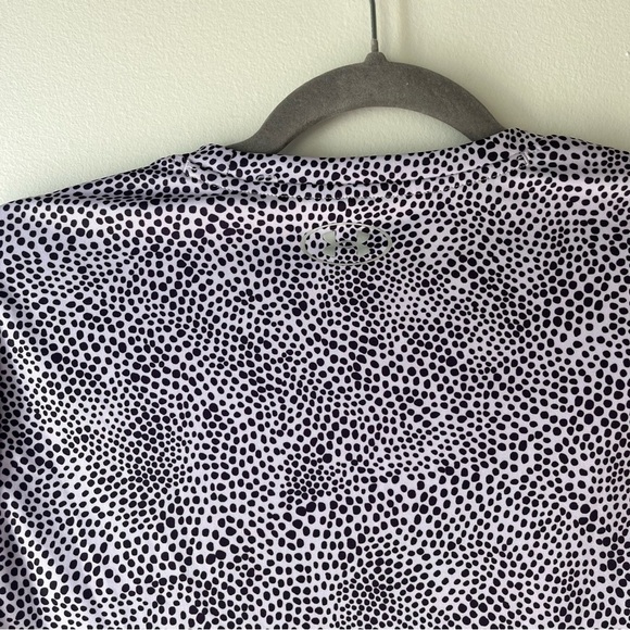 Under Armour S Loose Fit Black White Dot Print Tee Shirt Activewear Top - Picture 8 of 10